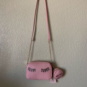 Blush pink crossbody with coin purse
